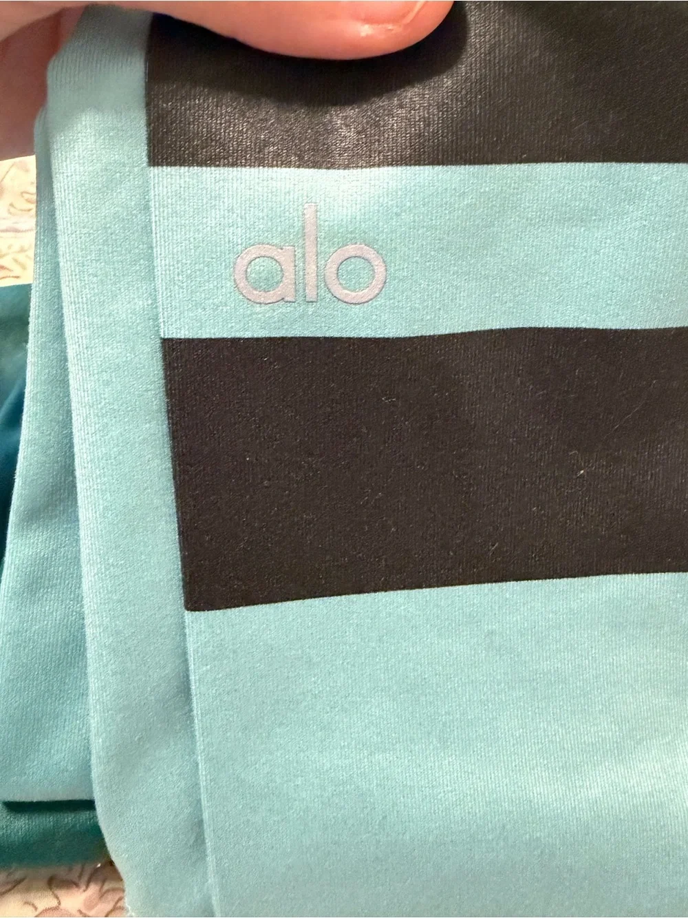 Alo Yoga High-Waist‎ Airbrush Ombre leggings teal-to-aqua gradient XS